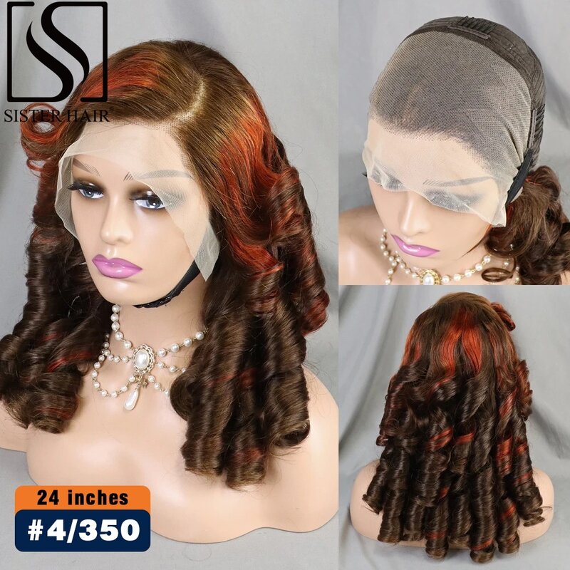 Perruque Lace Wig Remy naturelle bouclée, cheveux humains, 13x4, 24 pouces, 350, 13x4, document 300%