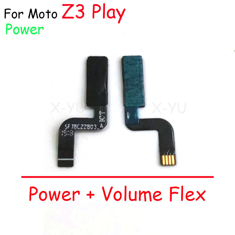 For Motorola Moto Z3 Play Power On Off Switch Volume Side Button Flex Cable
