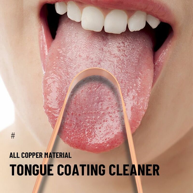 Sikat gigi baru, sikat gigi bersih mulut higienis lidah pengikis pembersih Stainless Steel
