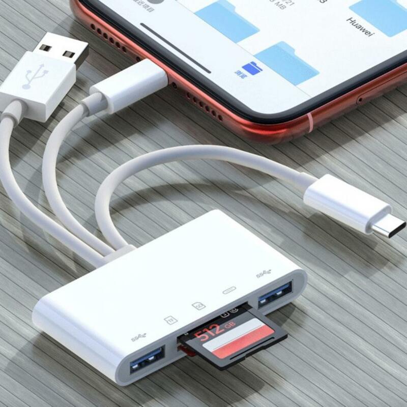 Adaptador multimemoria de cámara USB OTG para Lightning a Micro SD, Kit de lector de tarjetas TF para Iphone, Ipad, Apple, Macbook, portátil, Xiaomi