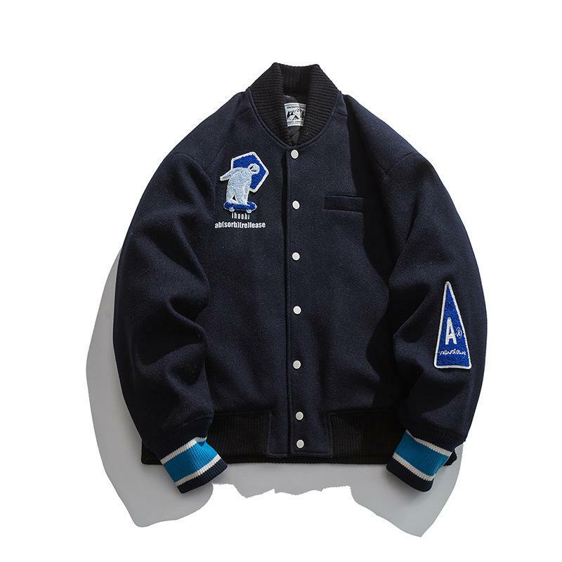 Trendy Brand Baseball Jacket Thickened Cotton Jacket New Winter Jacket Men Towel Embroidered Design Jacket for Men and Women