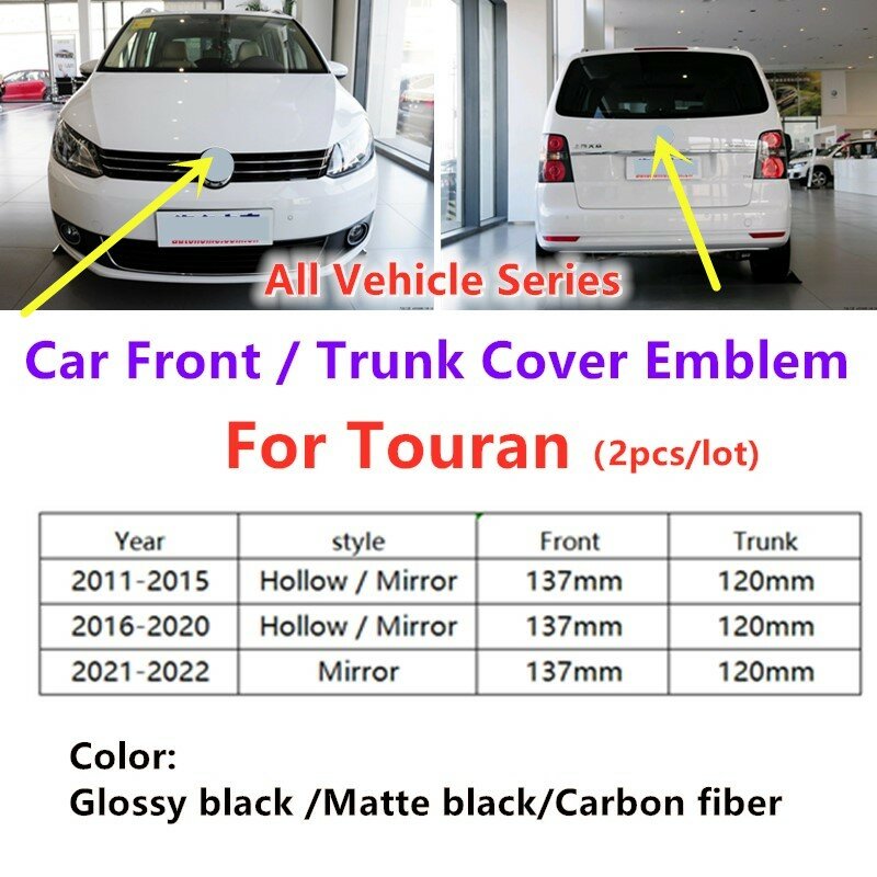 สติกเกอร์ปิดติดรถยนต์2ชิ้น/เซ็ตสำหรับ Touran 2011-2015 2016-2020 2021-2022อุปกรณ์เสริมรถยนต์