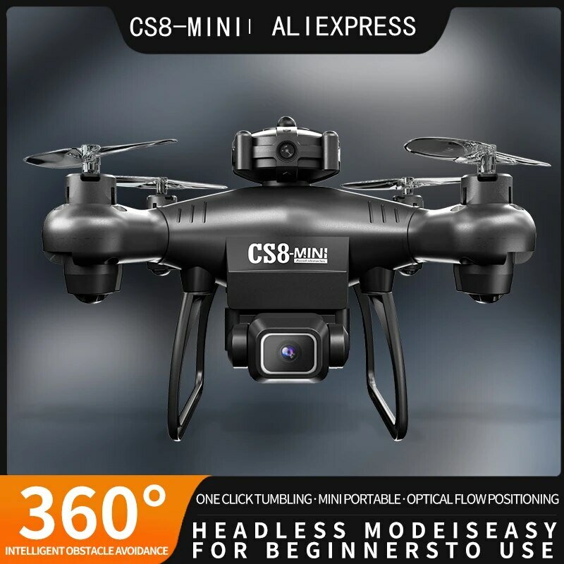 CS8-Mini Dron 4K 6K con doble cámara HD, Profesional, evitación de obstáculos, 360 RC, gran angular ajustable, ESC RC Quadcopter Toy