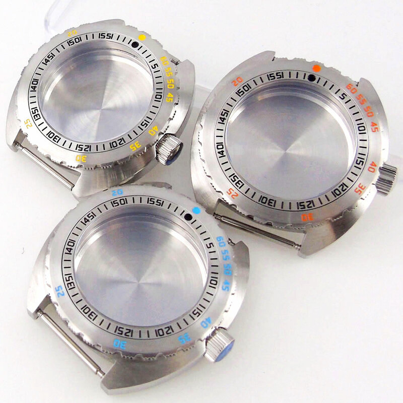 SKX Mod Aço Diver Watch Case, peças de relógio de pulso à prova d'água, 42mm, NH34, NH35, NH36, NH37, NH38, NH39, NH70, NH72 Movimento, 200m