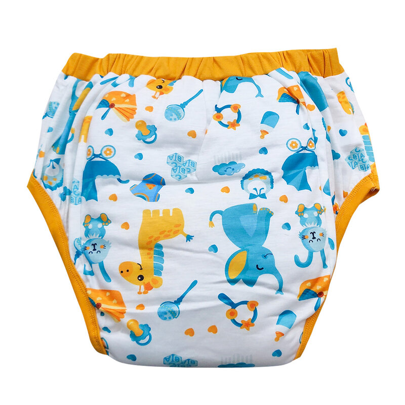 DDLG-pantalones de entrenamiento de jirafa para bebé, pañales reutilizables, impermeables, braguitas para Alot, orinal, amarillo