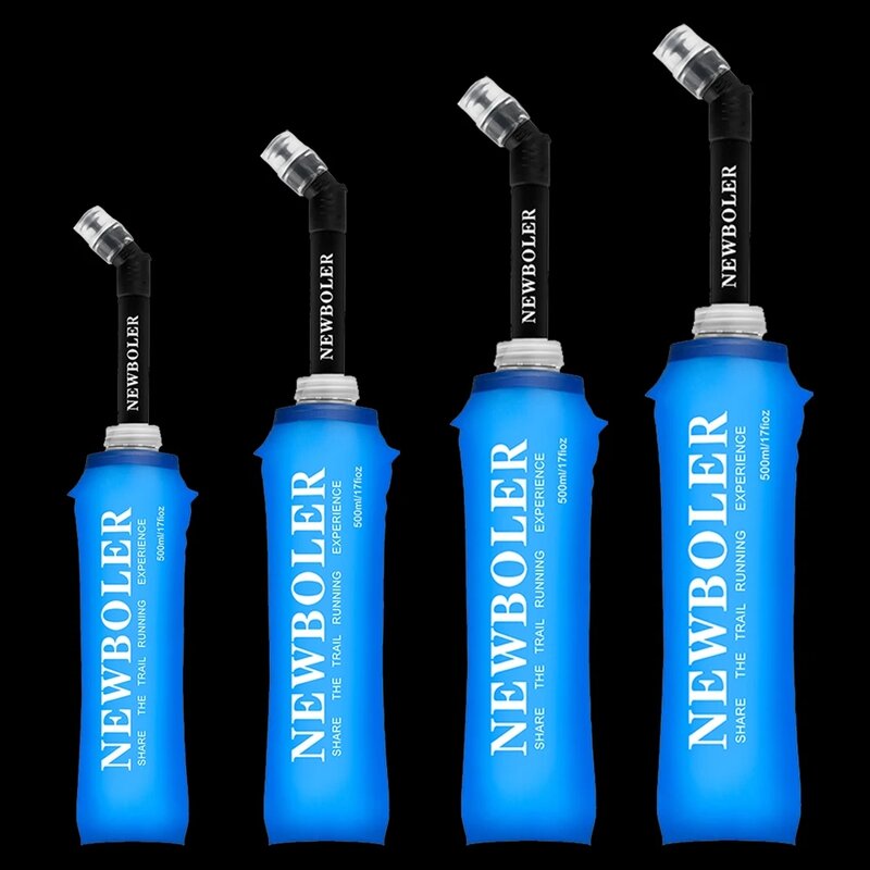 Garrafa de água dobrável macia, TPU Folding Flask, Hidratação Running, Colete de cintura, SD09, SD10, 250ml 500ml