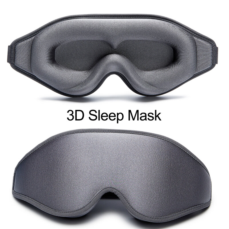 Masque de Sommeil 3D en Mousse à Mémoire de Forme, Bandeau pour les Yeux, Doux, 99%