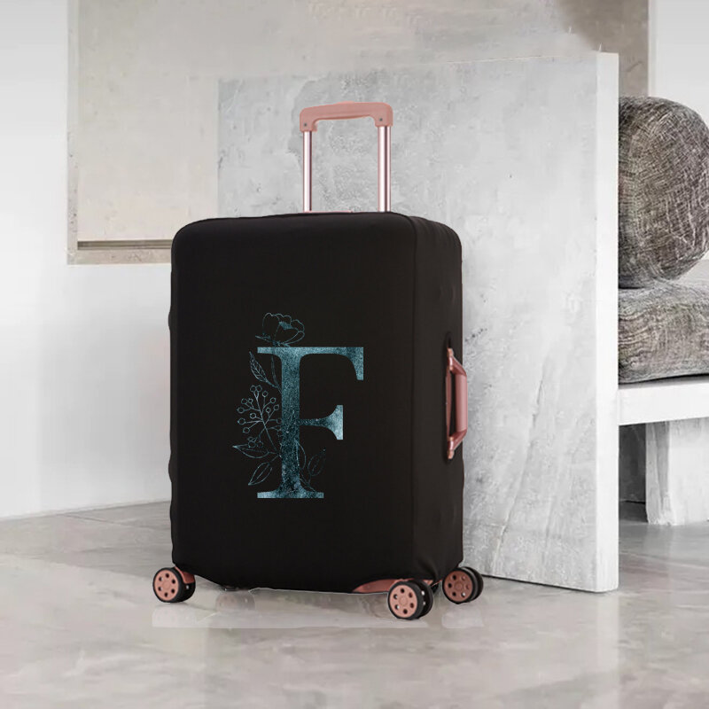 Juste de bagage de lettre bleue, housse de protection lavable, anti-poussière, adaptée pour 18-32 Lnch, accessoires de voyage ThUNICEF