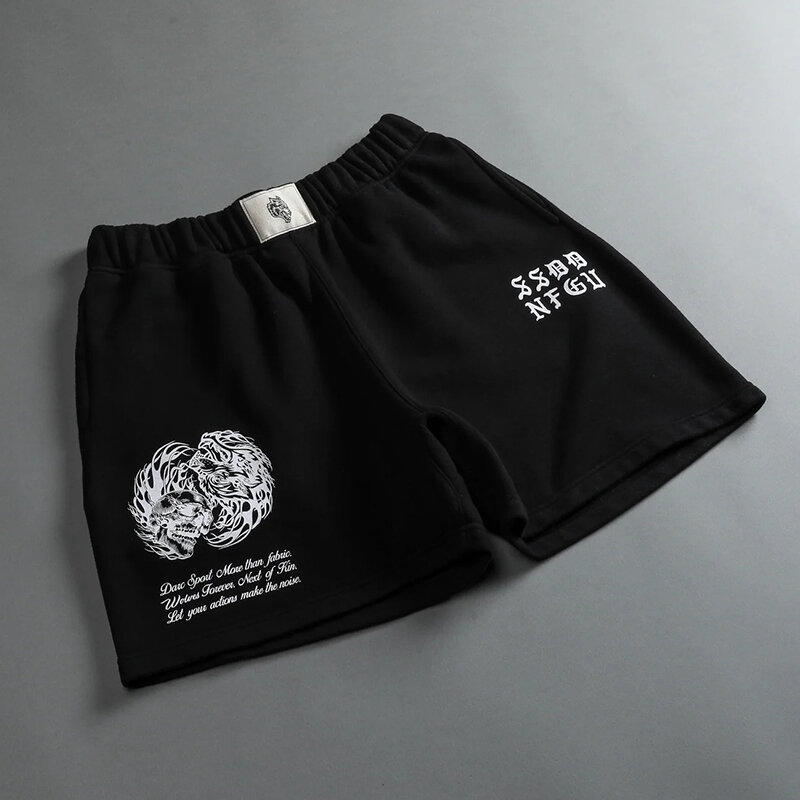 Darc Wolves-pantalones cortos de algodón para hombre, Shorts informales para gimnasio, deportivos, Fitness, correr, 2023