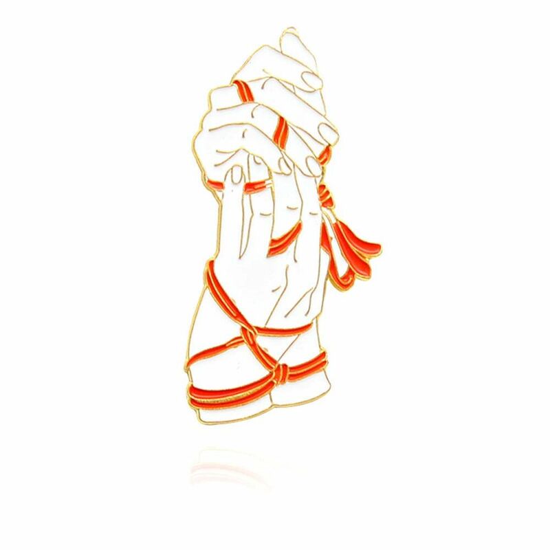 Cappotto gioielli accessori distintivo spilla spilla corda rossa rilegatura a mano smalto spilla spilla spilla spilla spilla spilla spilla