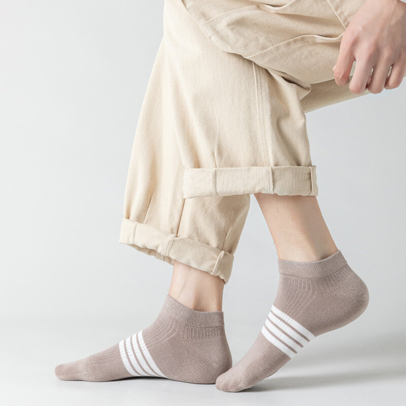 Men's Socks Summer Thin Short Barrel Breathable Polyester Stockings Simplicity Leisure Ankle Covering Sock Man