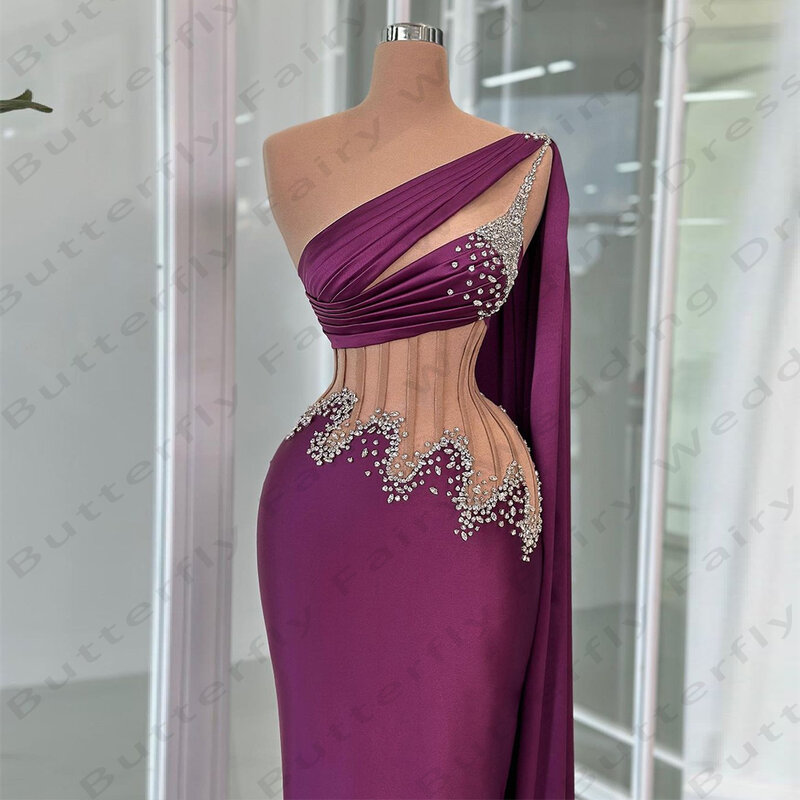 2024 Frauen Abendkleider sexy schulter freie Meerjungfrau Prinzessin Ballkleider arabische formelle Mode Promi Party Vestidos de Noche