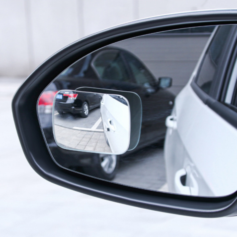 Rétroviseur pour Angle mort de voiture, 2 pièces, grand Angle réglable, sans cadre, pour la sécurité de la voiture, miroir de recul convexe