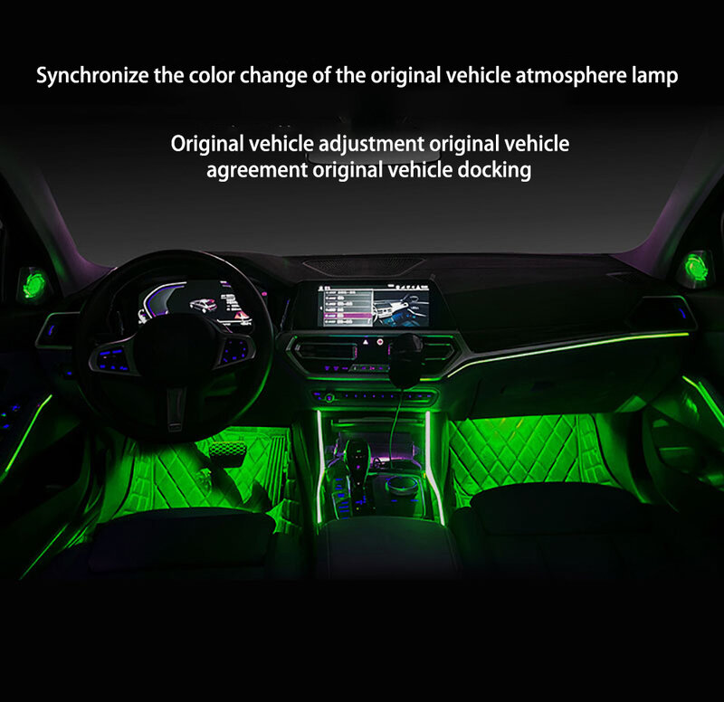 Luce ambientale a Led in alluminio per serie 3 F30 F32 F33 F35 320d 330i 330e 320i 318d 325d 2014-2019 lampada d'atmosfera per interni auto