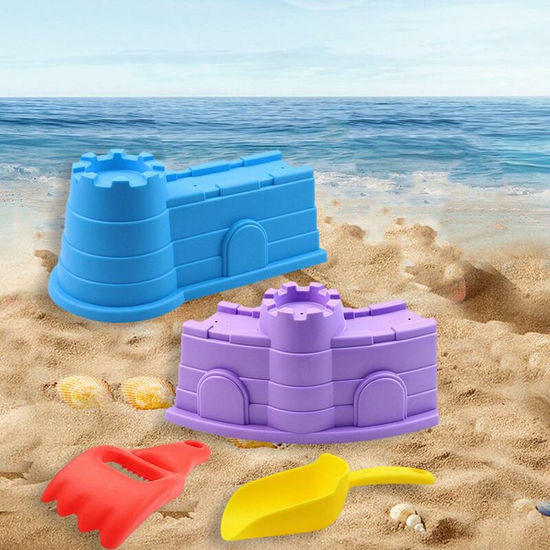 Kit bangunan istana mainan pasir pantai Set untuk anak-anak bermain pura-pura interaktif Aksesori pantai mainan kotak pasir salju untuk balita