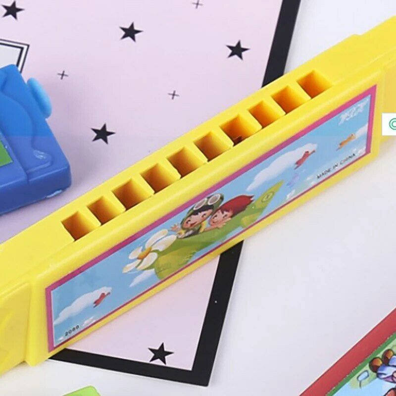 1PC Children's Mini Ten-hole Harmonica Toy Primary School Students Beginners Blowing Musical Instruments Harmonica Gift