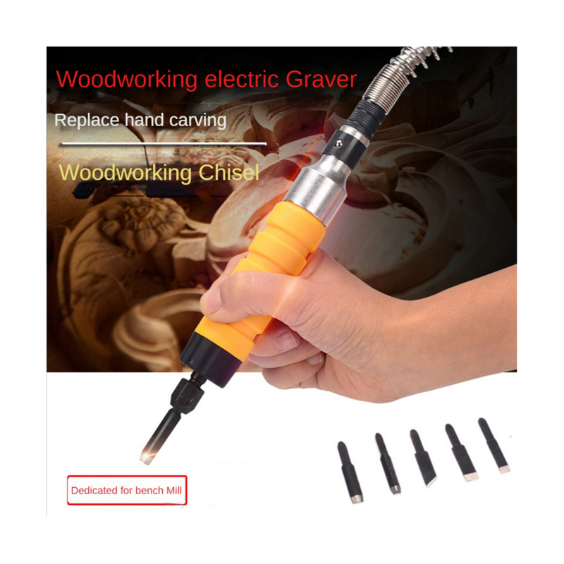 Electric Chisel + 5 Knives + Open Wrench Engraving Tools Engraving Chisel Engraving Pen