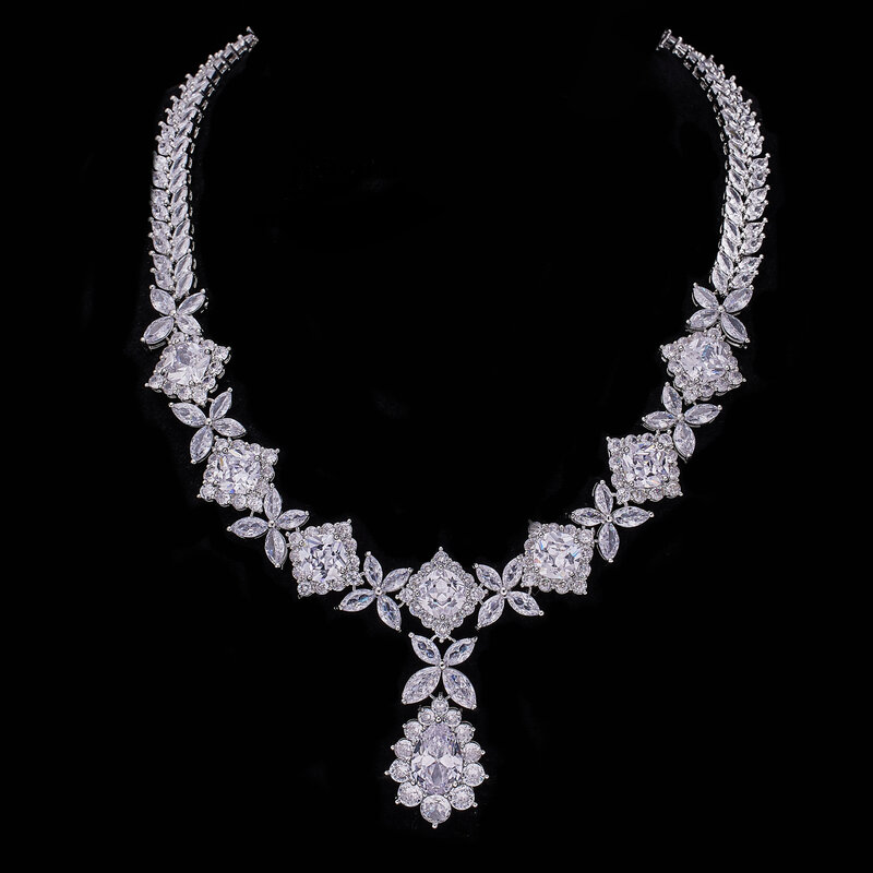 Ingenious  Luxury  4pcs Bridal Zirconia Jewelry Sets For Women Party , Dubai Nigeria  Crystal Wedding Jewelry Sets 2022