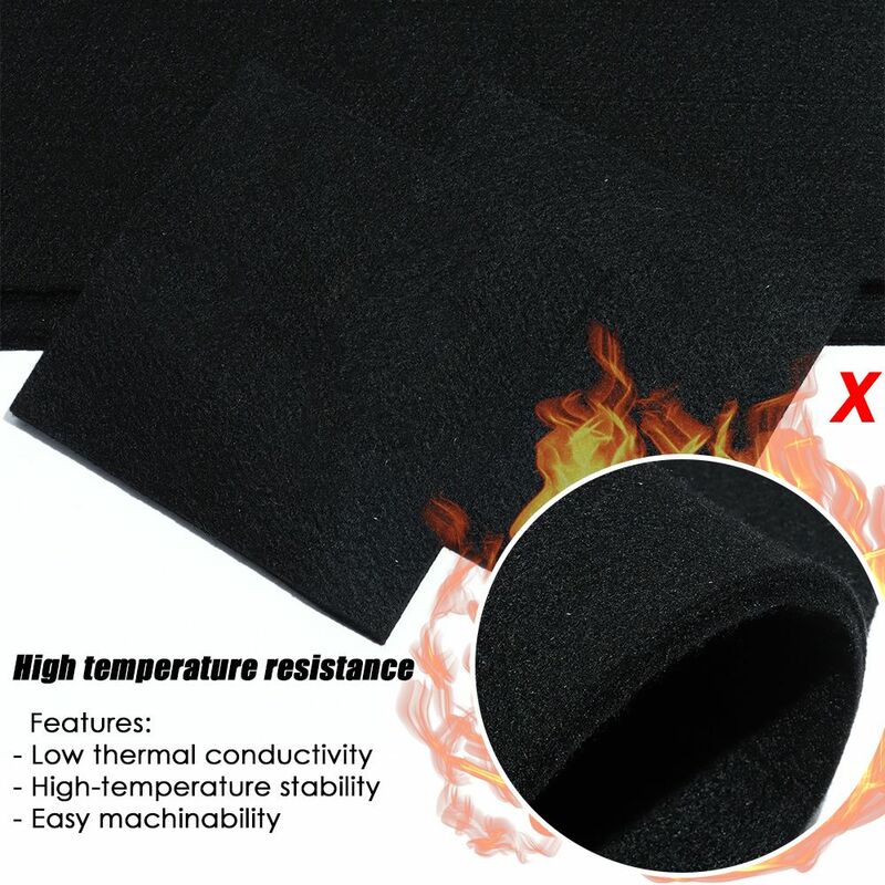 Durable 300*200mm High Temp Protective Sheet Graphite Felt Torch Shield Pack Welding Protective Blanket