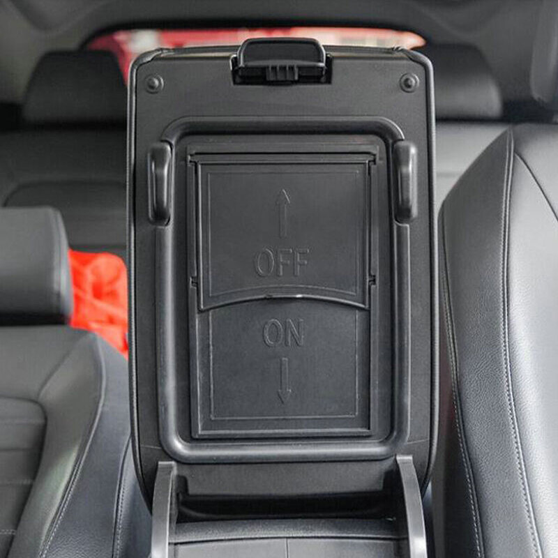 Black ABS Car Front Center Console Push-Pull Design Armrest Hidden Insert Storage Box Fit for Honda CR-V 2023-2024