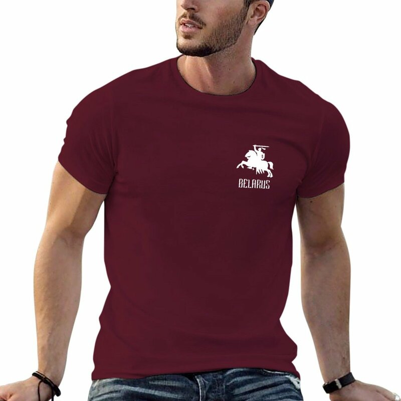 Hoe Gaat Het Om Контурная? Пагоня? Надп? Сам Belarus T-Shirt Customizeds Kawaii Kleding Oversized T-Shirt Mannen