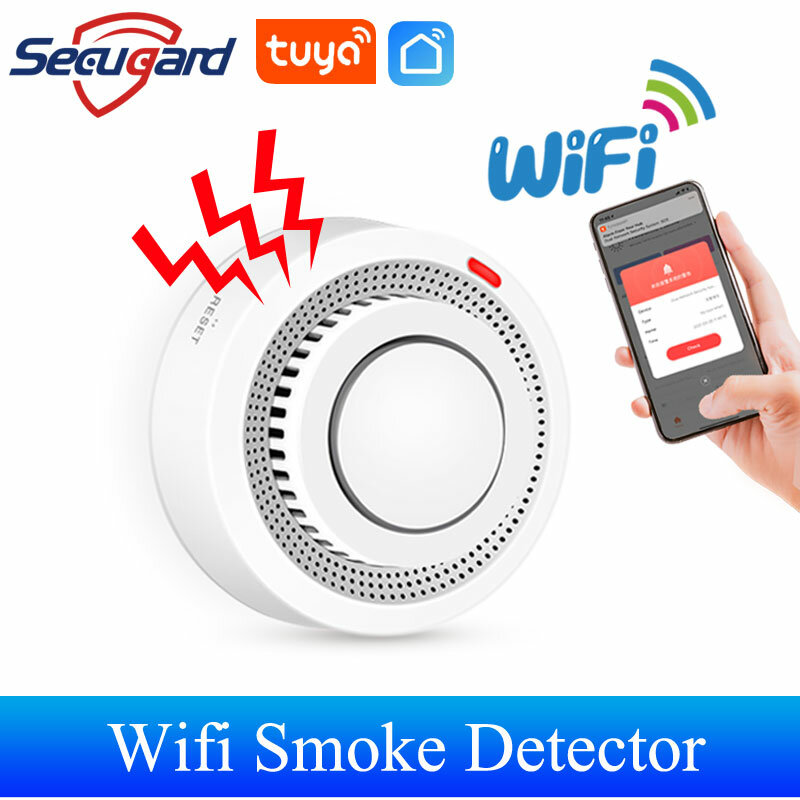 433MHz Detektor Asap Rokok Sensor Api Nirkabel Deteksi Asap untuk Gudang Dapur Sistem Alarm Keamanan Rumah Pintar
