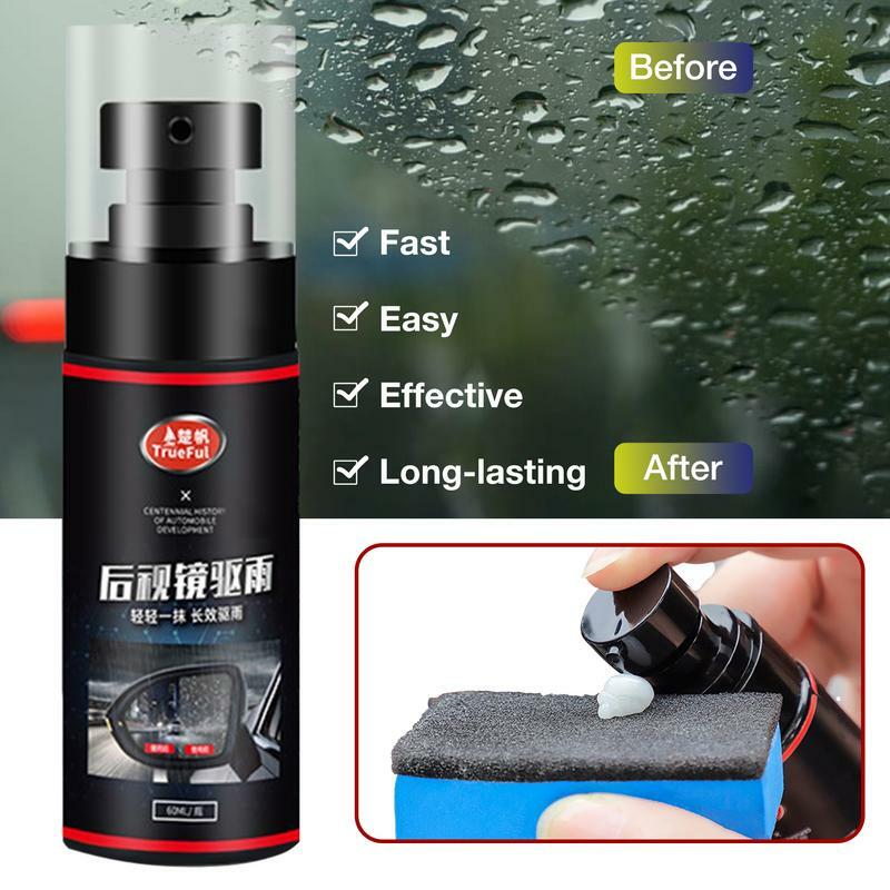 Spray antipioggia per auto Spray antipioggia per vetri auto detergente per vetri da 60ml con antipioggia detergente Spray per parabrezza e occhiali