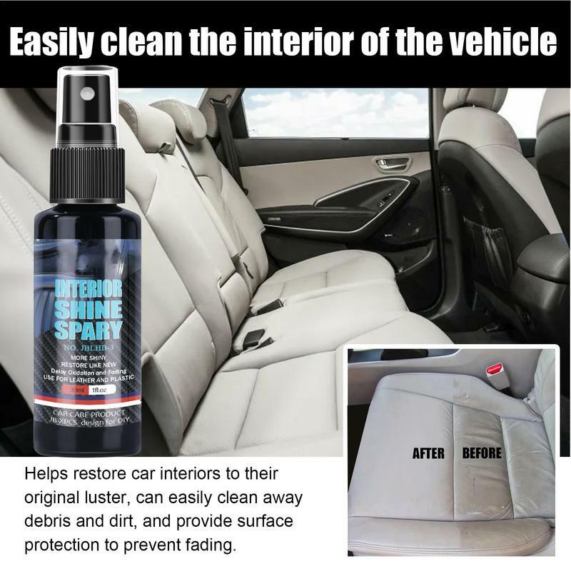 Semprotan pembersih kulit, penyemir poles plastik lapisan Interior mobil untuk mobil