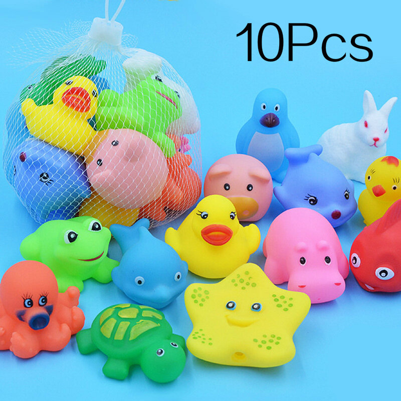 10 шт./набор, детские игрушки для купания в виде животных