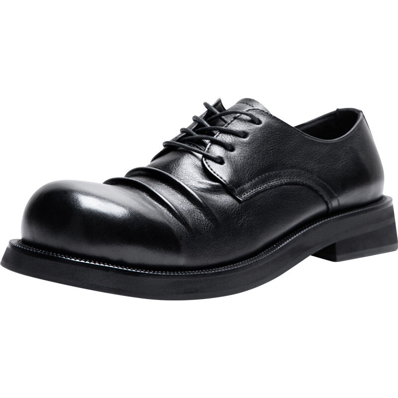 Retro Herren formelle Schuhe Luxus Echt leder Designer britischen Stil handgemachte Qualität runde Zehen schwarz Hochzeit soziale Schuhe Mann