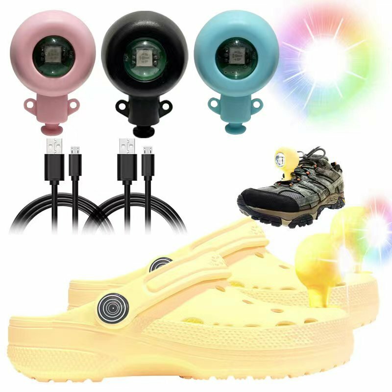 Luces de zapatos impermeables para patines deportivos, accesorios de iluminación decorativos para exteriores, 2 piezas
