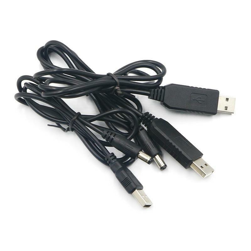 Cable adaptador convertidor USB para Arduino WIFI, módulo de aumento de potencia de 1M, DC 5V a DV 9V/12V, enchufe de 5,5x2,1mm