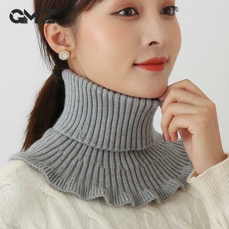 Elastic Knitted Neck Collars Knitted Wool False Collar Neck Scarf Solid Color Woolen Collars Ornaments Fashion Women Fake Collar
