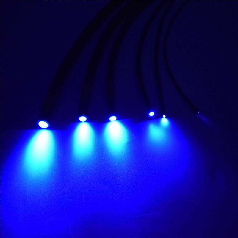 PMMA Plástico Cabo De Fibra Óptica, End Glow, Tampa Preta, Inner 1mm ~ 10mm de Diâmetro, Iluminação Decorativa, Frete Grátis, 1-100m