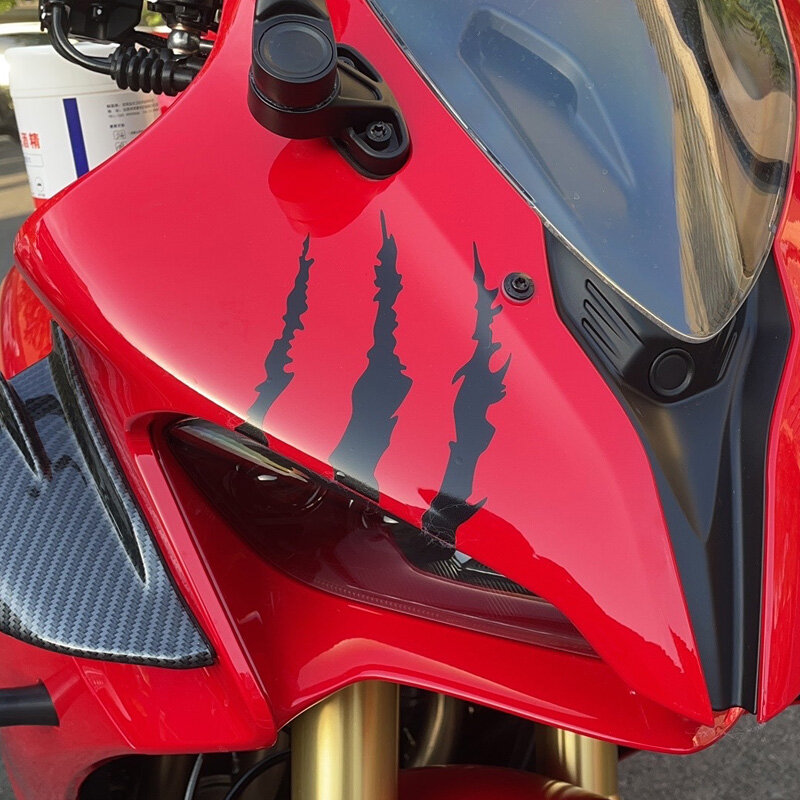 دراجة نارية الوحش مخلب خدش سباق رئيس ملصقات ، DIY بها بنفسك خوذة الشارات لياماها Xmax سوزوكي كاواساكي Z900 ، 2 قطعة