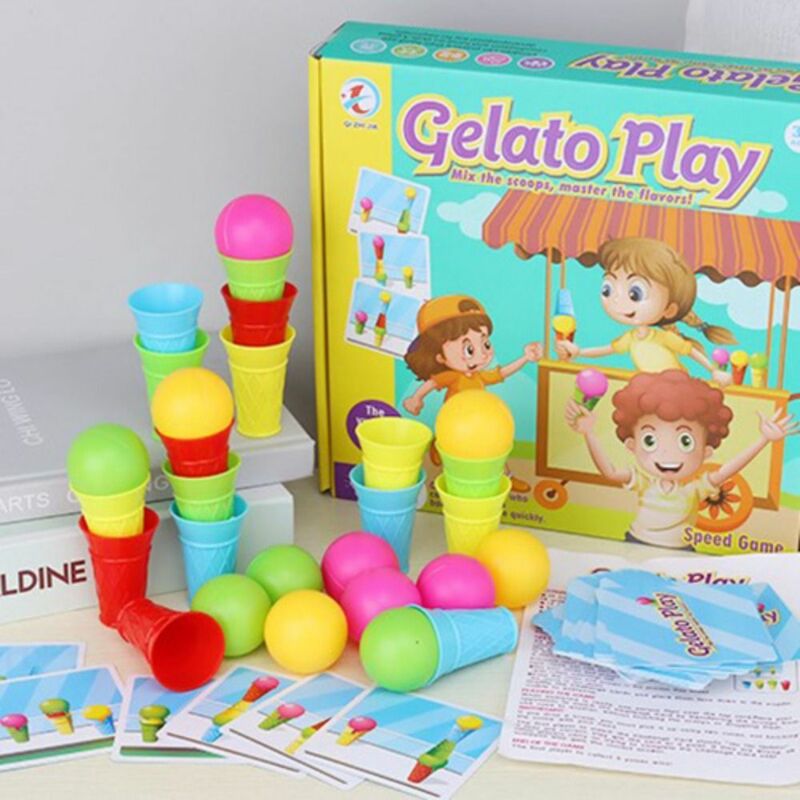 Brinquedos interativos Montessori, Seleção de cores, Combinar, Ordenar, Combinar, Pensamento Lógico, Treinamento, Aprendendo Gelato