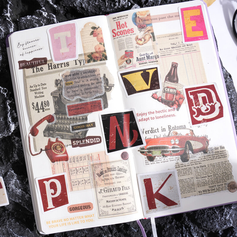 12Packs/Lot Retro Brief Serie Verse Creatieve Decoratie Diy Zelfklevende Stickers