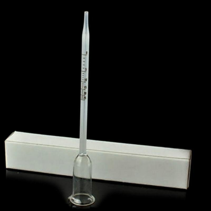 Termómetro lleno agua laboratorio, cristalería química, termómetro para vino