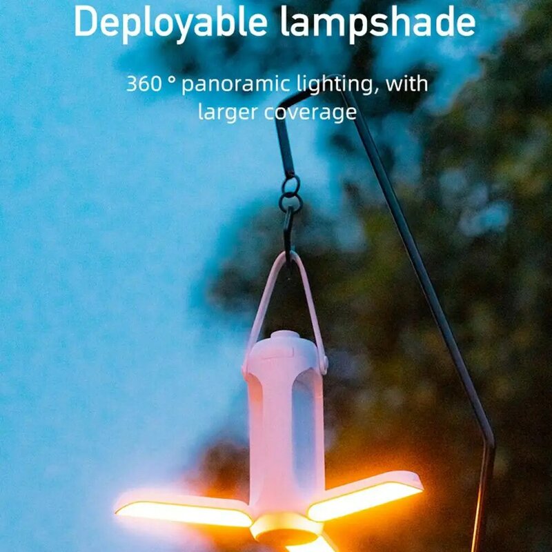 Folding LED Camping Lantern, Tenda USB portátil, Luzes recarregáveis de emergência, Lâmpada de iluminação dobrável, Novo, M9s2