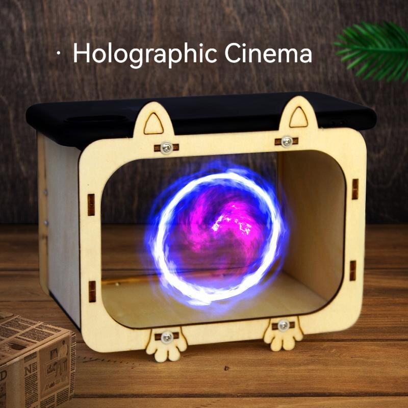 3D holograficzne kino projektor telewizyjny eksperyment naukowy ręcznie robione materiały dla dzieci i uczniów