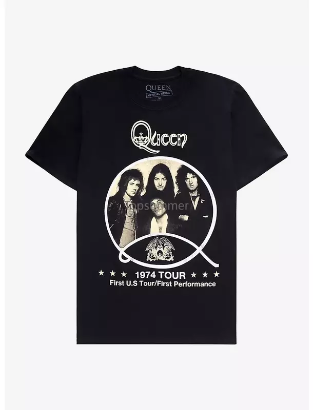 Queen 1974 Tour camiseta Bootleg rapero camisa