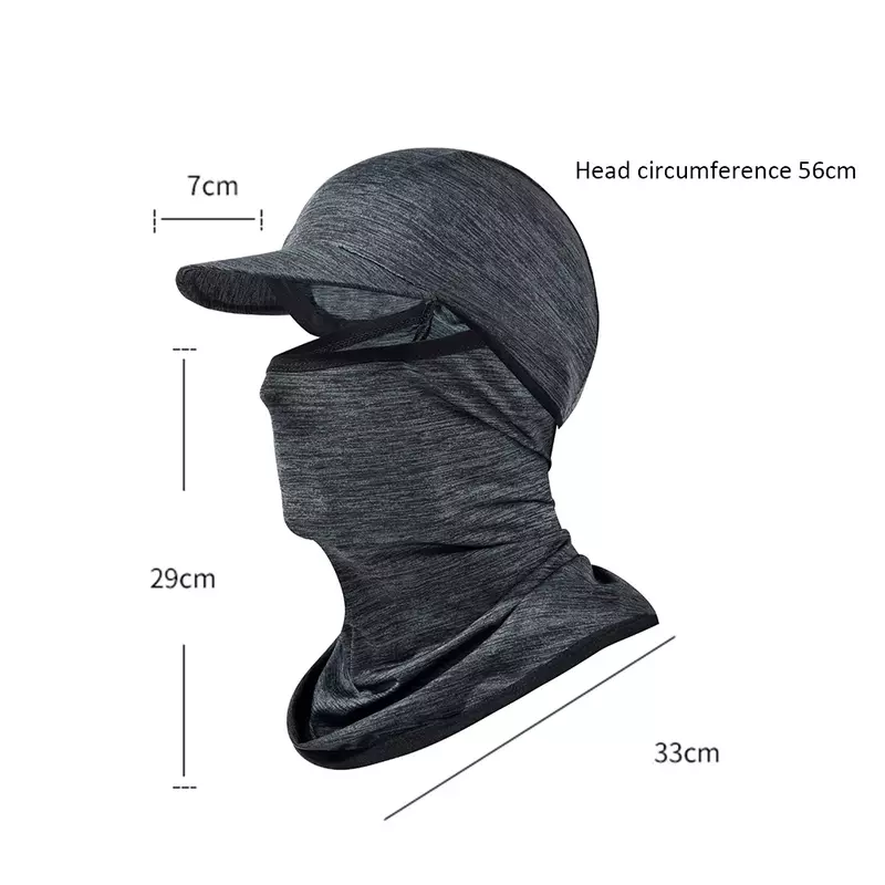 Sunscreen Face Cover Sun Hood Hat UV Protection Ice Silk Headgear for Men Women Cycling Climbing Running Sunscreen Riding Hood