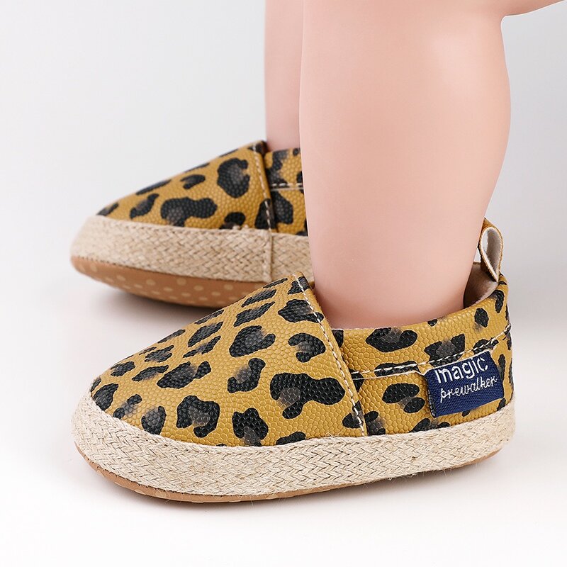 0-18M Leopard Print Baby Girl Shoes Anti-slip Prewalkers Casual Walking Shoes Newborn Infant Toddler Spring Autumn First Walkers