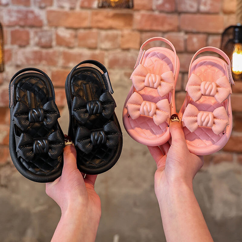 2023 novas meninas sandálias baotou sapatos de praia 2-6 anos de idade crianças antiderrapante fundo macio sandálias de verão antiderrapante