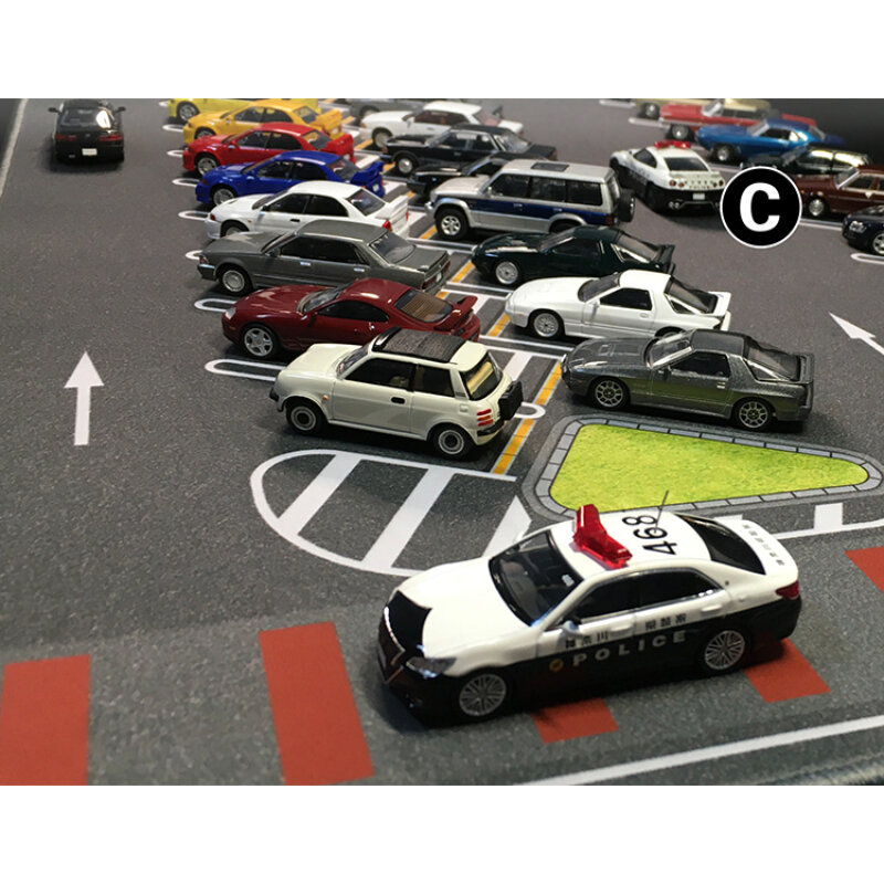 ダイキャスト車両用駐車場マット,ロードシーンアクセサリー,ディスプレイマウスパッド,おもちゃのギフト,1:64スケール,90x40cm