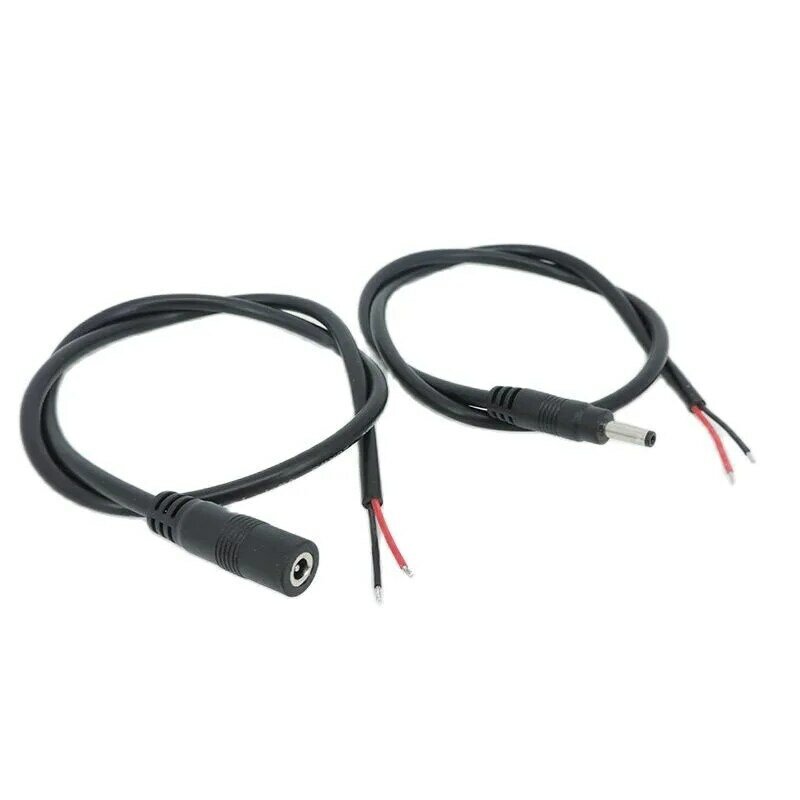 Conector de cable de CC de 50cm, 3,5mm x 1,35mm, cable de extensión de CC con enchufe de alimentación, adaptador de conector hembra y macho