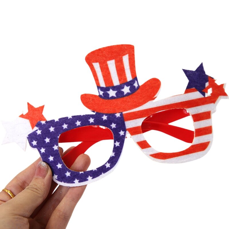 Flaga ameryki okulary 4 lipca okulary impreza dla dorosłych patriotyczne okulary na imprezę foto budka rekwizyty amerykański dzień narodowy Dropship