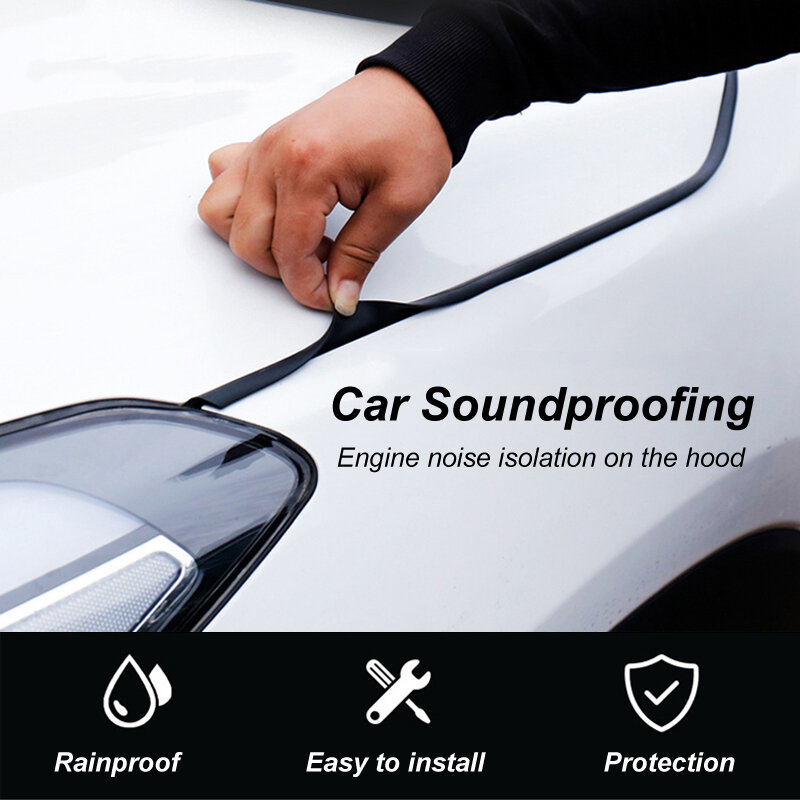 Car Hood Seal Waterproof Noise Insulation Sealing Strip For Renault Koleos Duster Skoda Yeti Mazda 2 3 5 6 Cx-5 Cx-7 Cx-9