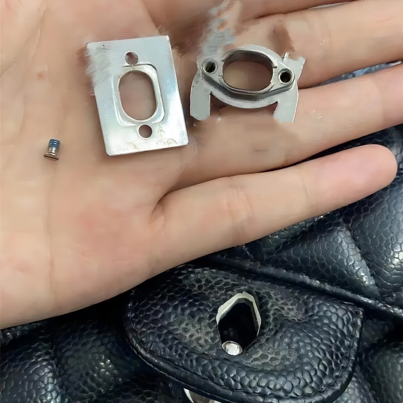Matching Ch Bag Lock para mulheres, logotipo metálico, fivela C Repair
