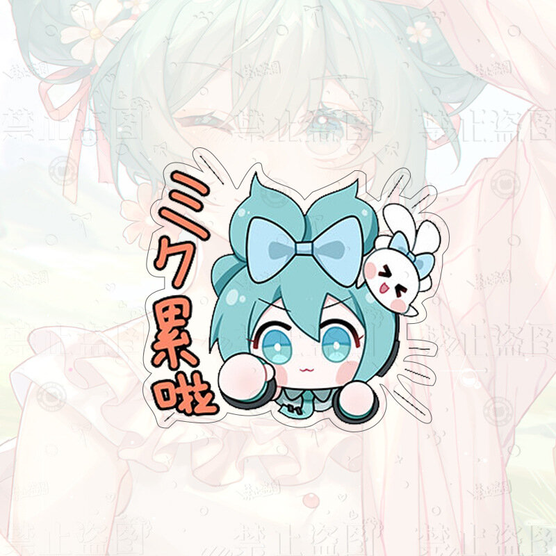 Nieuwe Anime Hatsune Miku Kawaii Q Versie Emoji Actie Figuur Acryl Broche Tas Decoratie Hanger Hoge Kwaliteit Model Geschenken